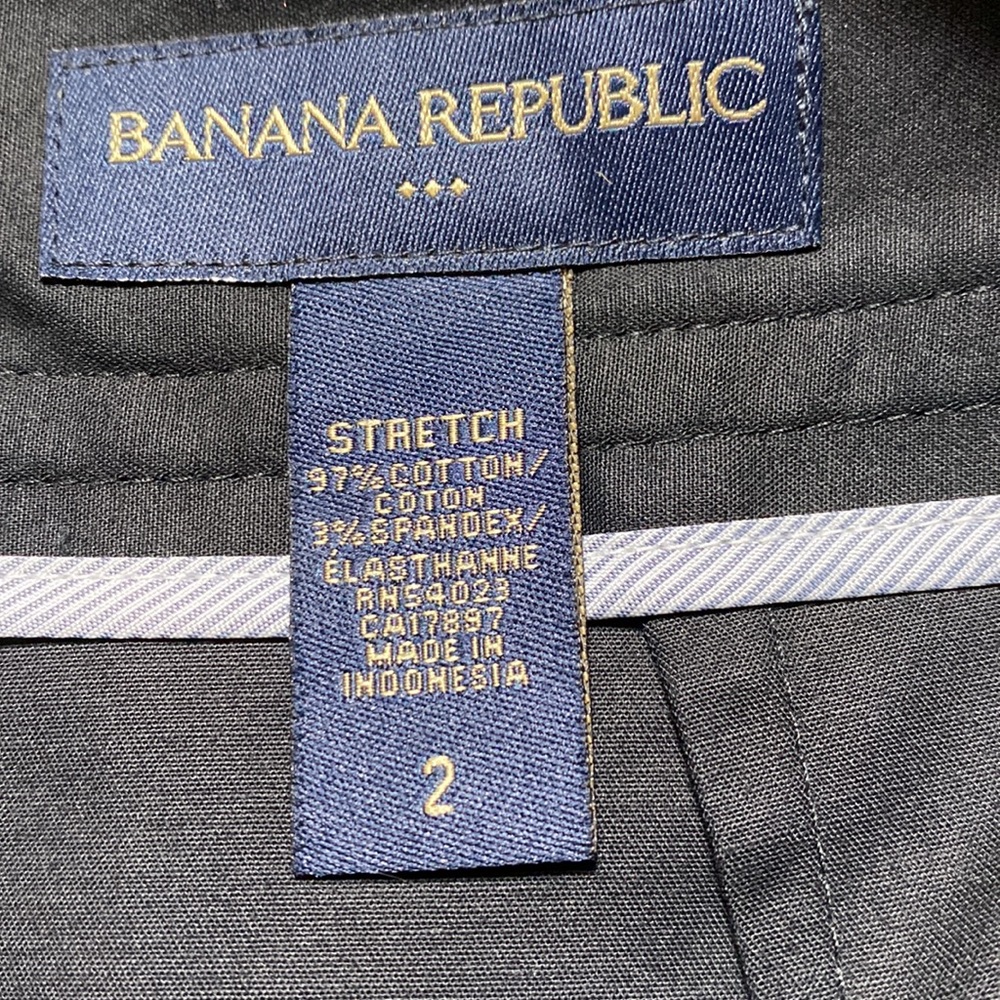 Banana Republic Black Professional Back Zipper Mini Skirt 2 - Picture 4 of 7